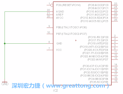 排針的用途是連接微控制器的輸出和輸入，它提供了一個(gè)平臺(tái)給焊線和針腳。