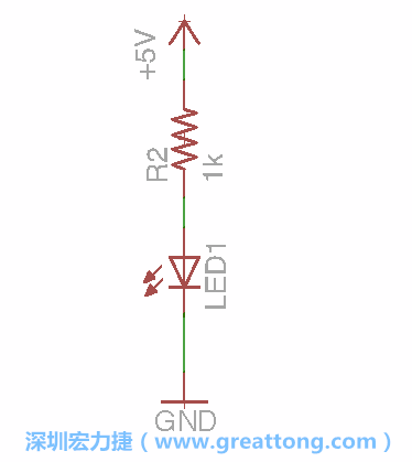 如圖所示放置一個(gè)開(kāi)關(guān)（switch）、10K電阻器（10k resistor）和0.1μF的電容（0.1μF capacitor），并把開(kāi)關(guān)的一端連到接地端上。