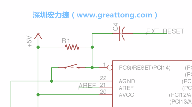 很多PCB設(shè)計(jì)者的設(shè)計(jì)不符合人體工學(xué)，他們使用很小的按鈕、不方便的元件配置和難以解讀的標(biāo)簽，千萬(wàn)不要變成這樣！這次我們的設(shè)計(jì)有一個(gè)大小合適的重置按鈕（reset button）和可以清楚辨認(rèn)是否已經(jīng)接上電源的LED指示燈。