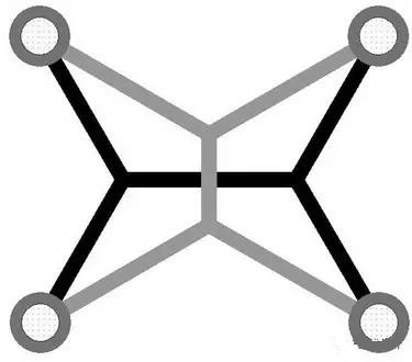 灰色Steiner樹不是最優(yōu)的，但黑色Steiner樹是最優(yōu)的。